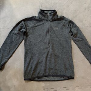 L.L. Bean Women's Dark Gray Quarter-Zip Pullover
